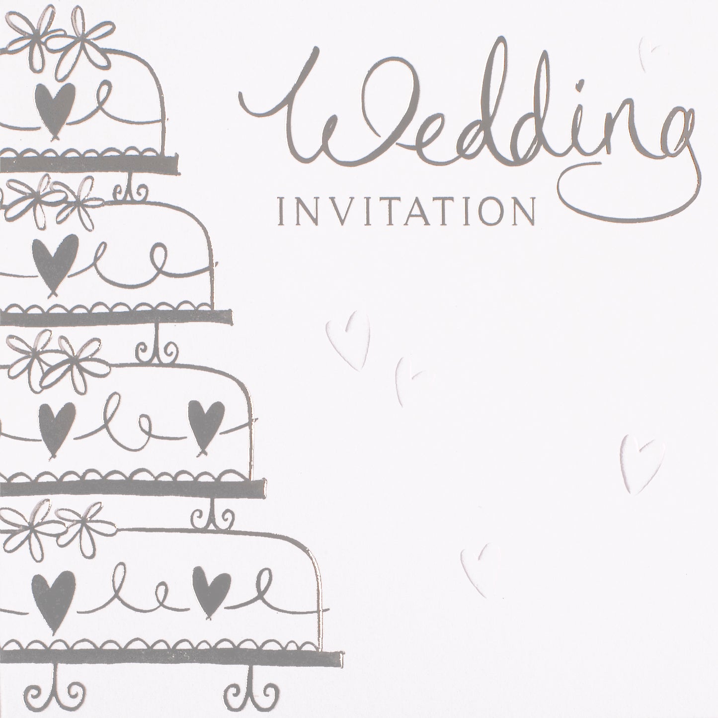 Foil Wedding Invitation - S - Pkd 6's