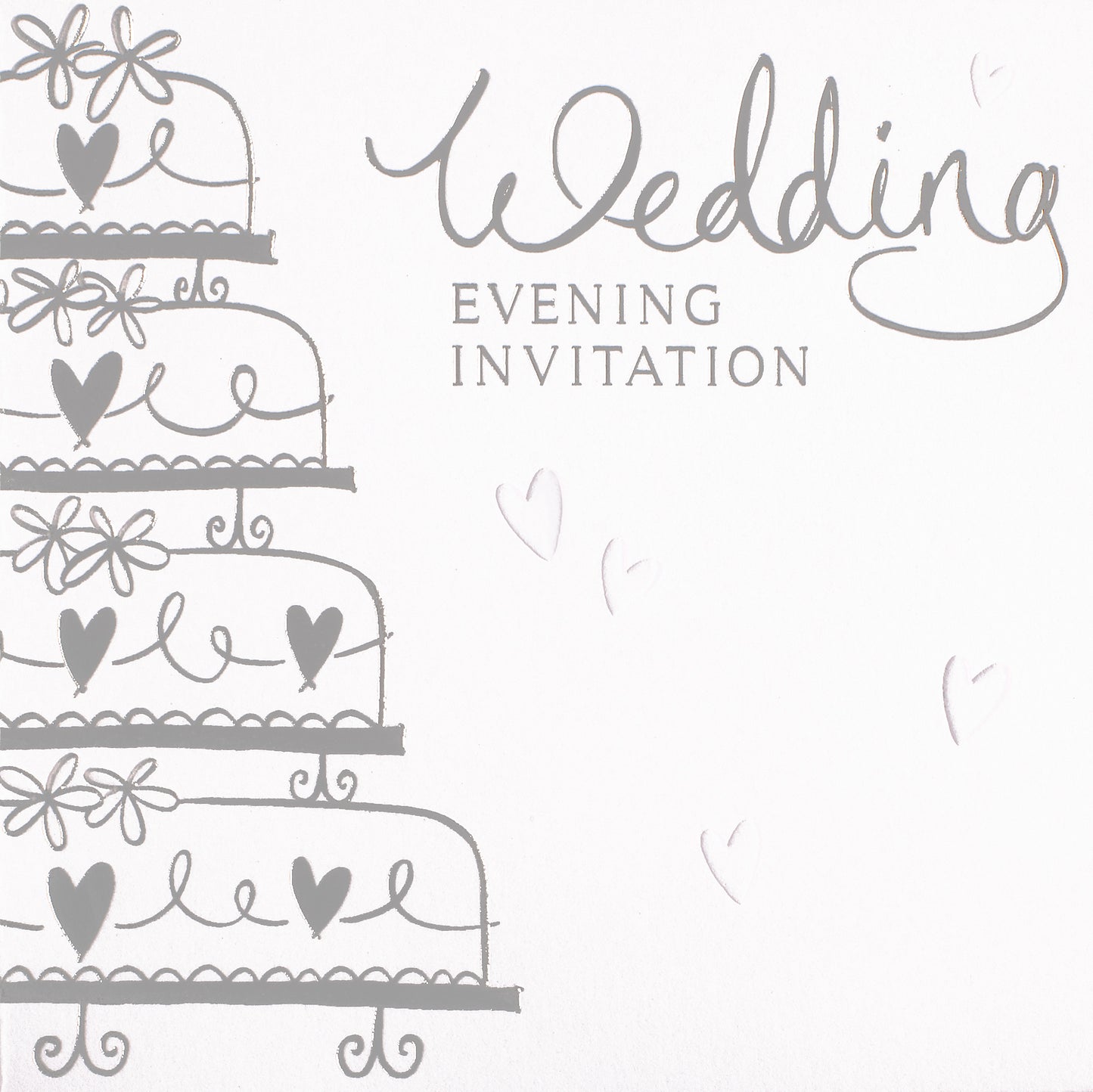 Foil Wedding Evening Invitation - S - Pkd 6's