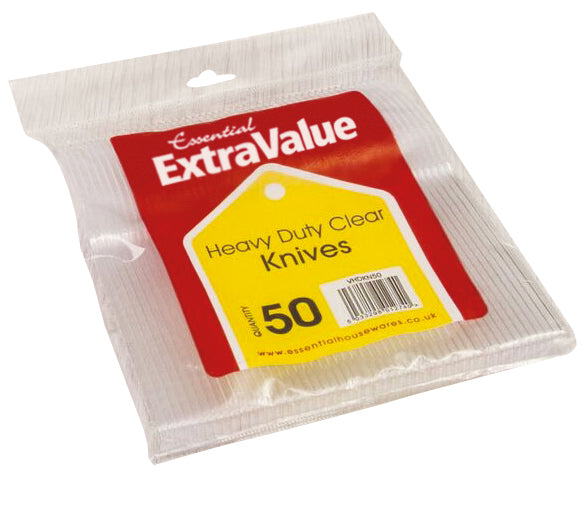 Extra Value 50 Clear Heavy Duty Knives - Pkd 20's